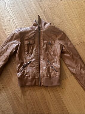 Camel leather jacket